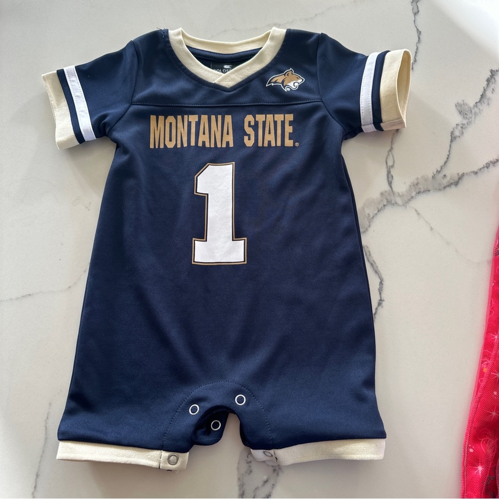 COLOSSEUM Montana Bob Cat BABY NAVY BLUE MAGICAL JERSEY SHORT SLEEVE ONE… - Picture 2 of 6